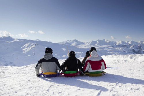 Sledging with kids