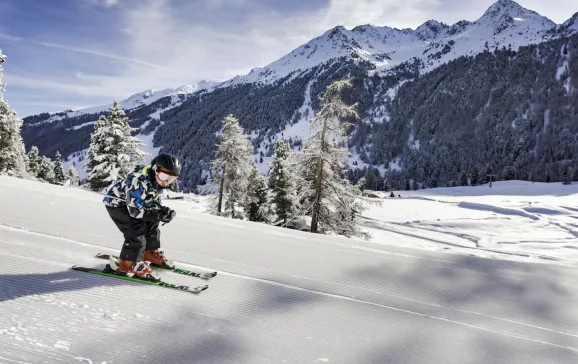 Kids skiing in Nendaz Switzerland CREDIT Jerome Darioli