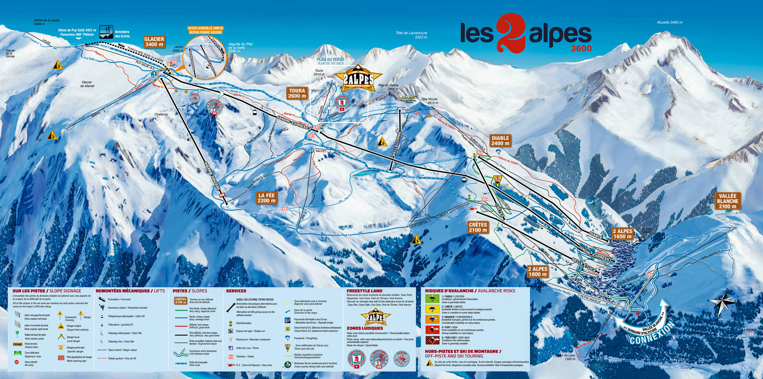 Les 2 Alpes Ski Map   Piste Map 