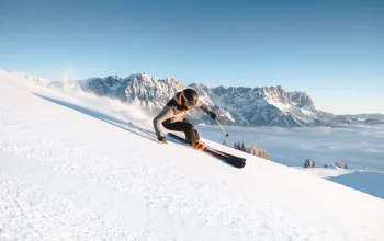 Skier in the Wilder Kaiser Region Austria CREDIT Mathaus Gartner